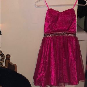 Beautiful pink prom dress